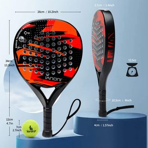 สำหรับผู้ผลิต OEM ไม้เทนนิสแบบกำหนดเอง ไม้เทนนิสคาร์บอนไฟเบอร์ 18K ด้ามจับ EVA 80 ตารางนิ้ว น้ำหนัก 370 กรัม สำหรับกีฬา - Product Image 3