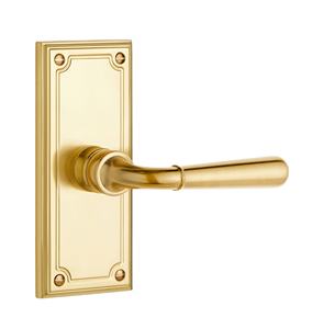 Poignée de porte double battante tendance en laiton et acier inoxydable pour mobilier domestique, personnalisable avec serrure de passage ou de confidentialité - Product Image 1