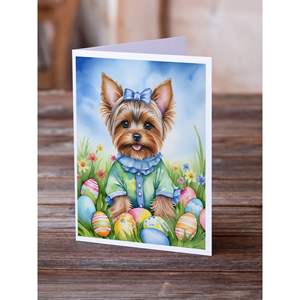 Yorkshire Terrier easter Hunt ชุดการ์ดอวยพร A7แปลกๆ8การ์ดเปล่าพร้อมซองจดหมายขนาด5x7 - Product Image 2
