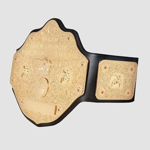 Ceinture de champion de lutte professionnelle, ceinture de championnat de boxe MMA personnalisée, cuir de qualité supérieure, plaques métalliques dorées, logo personnalisé - Product Image 3