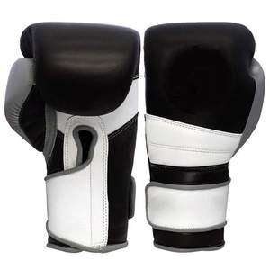 Professional Durable Leather MMA Boxing Gloves Non-Slip Adjustable <b>Wrist</b> <b>Strap</b> Hook Loop Closure for Adult Training-Custom - Product Image 3