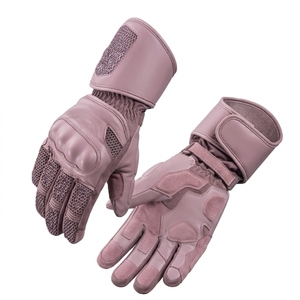 Gants de moto en cuir véritable respirants pour l'été, compatibles avec les écrans tactiles, protection des poings et des paumes, pour hommes, course et motocross - Product Image 6