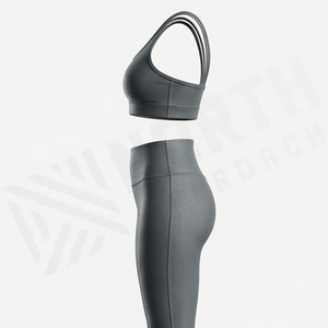 Conjunto de Yoga para Mujer, Talla Grande, de Secado Rápido, Cintura Alta, Ecológico, Transpirable, Dos Piezas, Ropa Deportiva para Gimnasio - Product Image 3