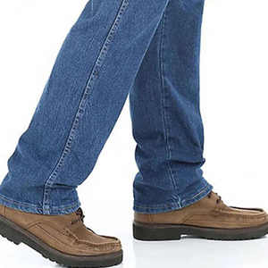 Jean en denim extensible de qualité supérieure pour homme, coupe ajustée personnalisée, jambe droite, tissu en coton, confortable, élégant, décontracté, durable, vente en gros - Product Image 4