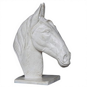 Luxury Horse <b>Head</b> Table Lamp Sculpture in Polyester Resin – Royal Equestrian Table Decor for Wedding & Event <b>Styling</b> - Product Image 3