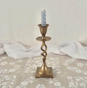 Vintage Casted <b>Taper</b> <b>Candle</b> <b>Holder</b> Antique Metal Spiral Stem Candlestick Stand For Middle East Wedding Home Decor & Gifting Use - Product Image 1
