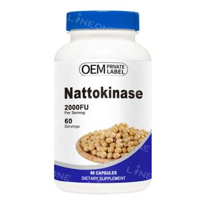 Label pribadi Nattokinase suplemen <span class=keywords><strong>Natto</strong></span> 4000 FU Per memberikan dukungan kesehatan hati Premium - Product Image 1