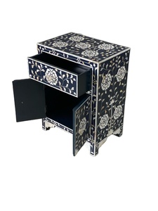 Mesa Auxiliar Moderna de Lujo India, Mueble Versátil de Madera Maciza con Incrustaciones de Hueso, para Hogar, Granja, Hotel, Escuela, Sala de Estar, Baño 2 - Product Image 3