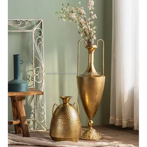 แจกันโลหะดอกไม้งานแต่งงานสำหรับตกแต่งบ้านพืชนอร์ดิกโบราณยุโรปห้องนั่งเล่นแจกันดอกไม้โดยอุตสาหกรรม azora - Product Image 1