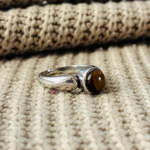 Boho Tiger Eye Brass <b>Ring</b> Silver Plated Solitaire <b>Statement</b> Womens Wholesale <b>Ring</b> - Product Image 3