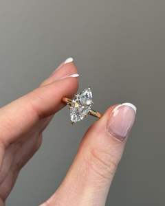 Anillo de Compromiso con Diamante Cultivado en Laboratorio, Corte Marquesa, Oro 14K, Solitario, Certificado IGI, para Mujer, Joyería de Lujo para Boda - Product Image 1