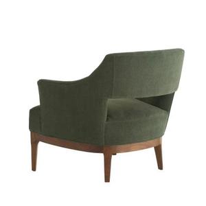 Sillón Moderno Tapizado con Patas de Madera Maciza, Mueble de Salón, Silla de Ocio de Tela, para Dormitorio de Hotel, de Alta Gama - Product Image 3