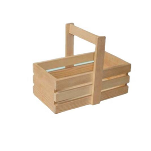 Cesta de Cerveza de Madera Natural Ecológica Personalizada 30*15*20cm Hecha a Mano con Asas Caja de Almacenamiento Multiusos Moderna - Product Image 2