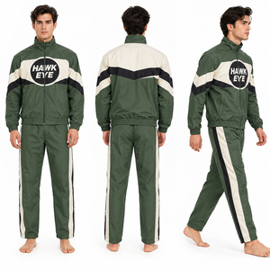 Ensemble veste coupe-vent et short pour homme personnalisé, couleur unie, vêtements de sport pour l'été - Product Image 6