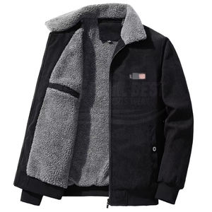 Men's 2026 New Fleece Plus Slim Stand Collar Casual <b>Jacket</b> with Letter <b>Pattern</b> Front Logo High Quality - Product Image 2
