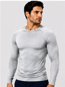 T-shirt médical respirant et à séchage rapide pour homme, coupe ajustée, manches longues, uniforme d'hôpital, brodé - Product Image 6