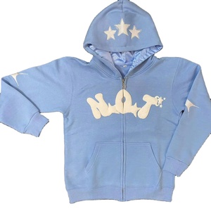 เสื้อมีฮู้ดผ้าฟลีซหนาสำหรับผู้ชายเสื้อมีฮู้ดพิมพ์โลโก้ด้านหน้าและขอบทำจากผ้าไหมสำหรับฤดูหนาวดีไซน์ล่าสุด - Product Image 1