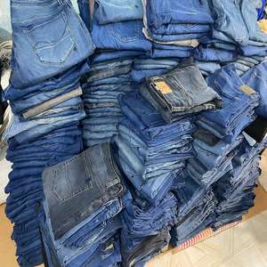 Jeans de mezclilla lavados de corte recto casuales para hombre, súper ajustados, de algodón y elastano, a precio superbajo, lote de ropa para mujer, prendas de Bangladesh - Product Image 5