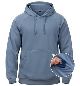 Men's New Fashion Breathable Fleece Zipper-Up <b>Hoodie</b> <b>Plain</b> Dyed Embroidered Streetwear Winter Best Quality Comfortable OEM - Product Image 4