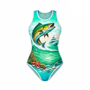 ชุดว่ายน้ำวันพีซแบบขายส่งตามสั่ง ดีไซน์ทันสมัย ทรงบราซิลเลียน คอแบบผูก สายคล้องคอ ไซส์พลัส มีโลโก้ด้านหน้า ผลิตจากโพลีเอสเตอร์ 100% ไร้ตะเข็บ - Product Image 2