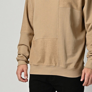 Sudaderas con cuello redondo de felpa 100% algodón al por mayor, sudaderas con capucha oversize de hombro caído personalizadas, sudaderas bordadas con lavado ácido - Product Image 4