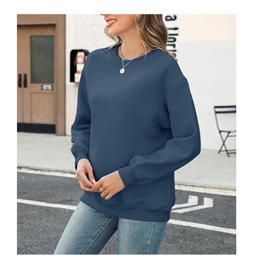 Nouvelle collection – Sweat-shirt décontracté et confortable pour femme, tricoté, à manches longues, col et épaules tombantes, couleur unie, service OEM – Bangladesh - Product Image 3