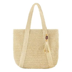 Sac fourre-tout japonais en raphia tissé à la main, sac de plage d'été léger, sac à bandoulière tendance, vente en gros, exportation - Product Image 2