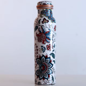 Botella de Agua de Cobre Puro Impresa de Primera Calidad para el Hogar, Cocina y Mesa, Botella de Cobre Hecha a Mano para Bar en Casa - Product Image 1