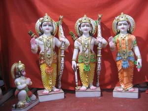 มองงดงามที่มีคุณภาพที่ดีที่สุดขัดสีขาวหินอ่อน Ram Darbar ใช้สำหรับตกแต่งบ้านและบูชา - Product Image 3