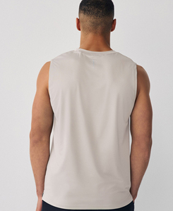Débardeur sans manches gris clair pour homme de qualité supérieure, col rond, tricoté en polyester respirant, anti-rétrécissement, 180g, vêtement de sport décontracté, taille XL - Product Image 2