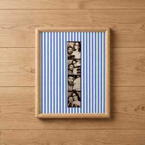 Walnut Wood Photo Booth <b>Frame</b> with Fabric Mat - <b>8x10</b> for Photo Strip & Instant Photos - Product Image 4