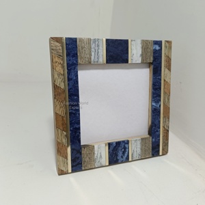 Táo bạo Nhiều màu chéo sọc Khung ảnh màu đỏ màu xanh lá cây màu vàng và màu đen nhựa hình ảnh khung độc đáo làm bằng tay quà tặng cho nhà văn phòng - Product Image 6