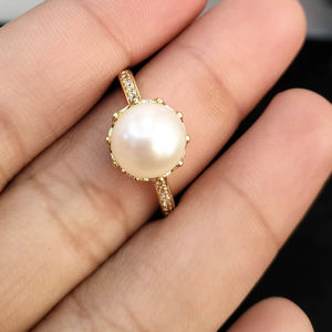 Freshwater Pearl Floral Elegant <b>Adjustable</b> <b>Ring</b> Free <b>Size</b> Open Band Pearl Jewelry <b>Ring</b> Resizable Supplier - Product Image 5