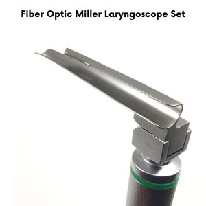 Set de Laringoscopio de Fibra Óptica Miller con Mango Estándar y 4 Hojas para Intubación Médica - Product Image 2