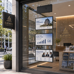 Écran d'affichage numérique de 21,5 pouces pour les entreprises immobilières, ensemble d'écrans publicitaires 3x21,5 pouces pour la présentation de propriétés - Product Image 6
