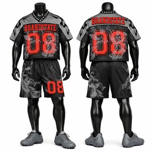 ชุดเสื้อและกางเกงอเมริกันฟุตบอลคุณภาพพรีเมียม ระบายอากาศได้ดี ผลิตจากโพลีเอสเตอร์ 100% - Product Image 1