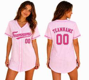 Maillot de baseball pour femmes personnalisé avec logo d'équipe avant/arrière, nom et numéro du joueur, 100% polyester, vêtements de sport - Product Image 6