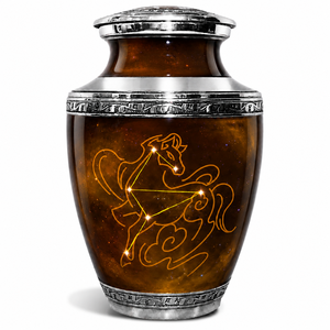 Urne funéraire Cœur Céleste avec Cœur en Cristal, Motif Nébuleuse Galactique Profonde et Élégants Accents Gravés en Argent, Urne pour Adulte - Product Image 6