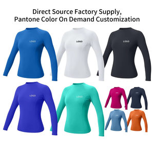 <b>Printed</b> Logo Long Sleeve Rash Guard Quick Dry UV Protection Compression Shirt for <b>Surf</b> Swim Tops Gym Tight Wear - Product Image 6