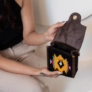 กระเป๋าหนังอานม้าแบบตะวันตกสำหรับผู้หญิงกระเป๋าสะพายข้างสำหรับใส่โทรศัพท์มือถือทำจากหนังแท้สีเทอร์ควอยซ์ - Product Image 5