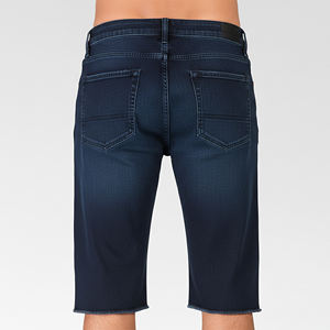 Shorts de mezclilla con dobladillo deshilachado a la moda, precio mayorista asequible, ajuste holgado, cintura elástica, transpirables para hombre - Product Image 3