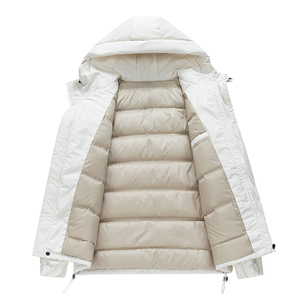Doudoune matelassée respirante en tricot pour homme, col montant, fermeture éclair, logo personnalisé, vêtement d'extérieur décontracté pour l'hiver 100% - Product Image 3