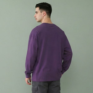 T-shirts amples de style boxy pour hommes, 100% coton respirant, manches longues, vêtements décontractés pour hommes, coupe ample, col rond, tee-shirt boxy - Product Image 5