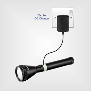 Linterna LED táctica industrial 2000mAh batería de iones de litio IP54 nominal 700-800M haz puntual Construcción de aluminio resistente - Product Image 4