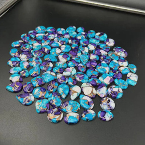 Piedra preciosa suelta de turquesa cobre violeta rara en forma libre para la fabricación de joyas - Product Image 4