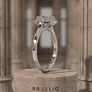 2CT Oval Halo Diamond Engagement Ring 14K Solid Gold Vintage Halo <b>Bridal</b> Ring Oval Cut Lab Grown Diamond Ring Anniversary Gift - Product Image 4