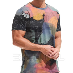 เสื้อยืดผู้ชาย ผ้าผสมไนลอนและคอตตอน ลายพิมพ์เรียบหรือลายแบบ OEM/ODM ออกแบบตามสั่ง ราคาโรงงาน สำหรับฤดูร้อน - Product Image 3