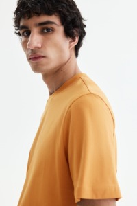 เสื้อยืดเนื้อหนา พิมพ์โลโก้ได้ตามต้องการ เสื้อยืดคอตตอนแบบลำลอง ทรงปกติ คอกลม สไตล์วินเทจ ผ้าคอตตอนฟอก ทรงเรียบง่าย ปรับแต่งได้ - Product Image 3