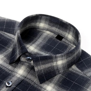 Factory Wholesale Comfortable Plaid 100% Cotton Long <b>Sleeve</b> Casual Men's Flannel Shirt - Product Image 3