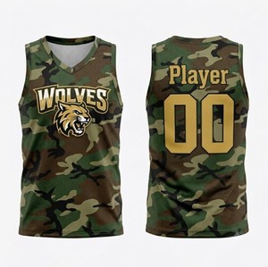 Maillots de basketball personnalisés en sérigraphie anti-boulochage pour hommes, kits d'équipe en maille frontale pour clubs, vente en gros 100% - Product Image 1